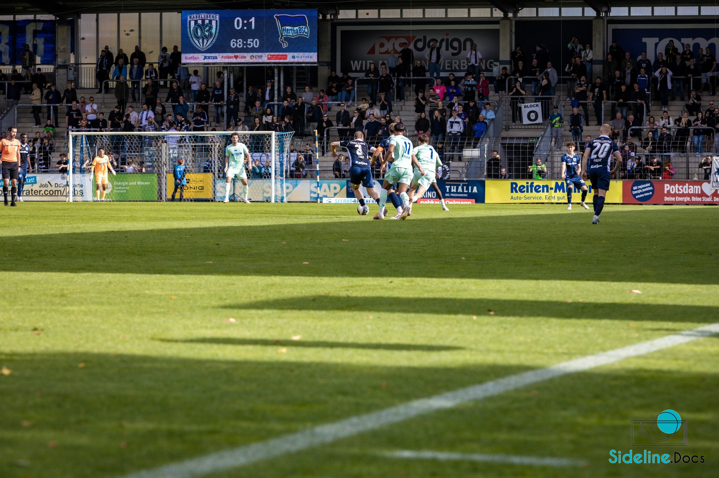 Attack in front of the main stand