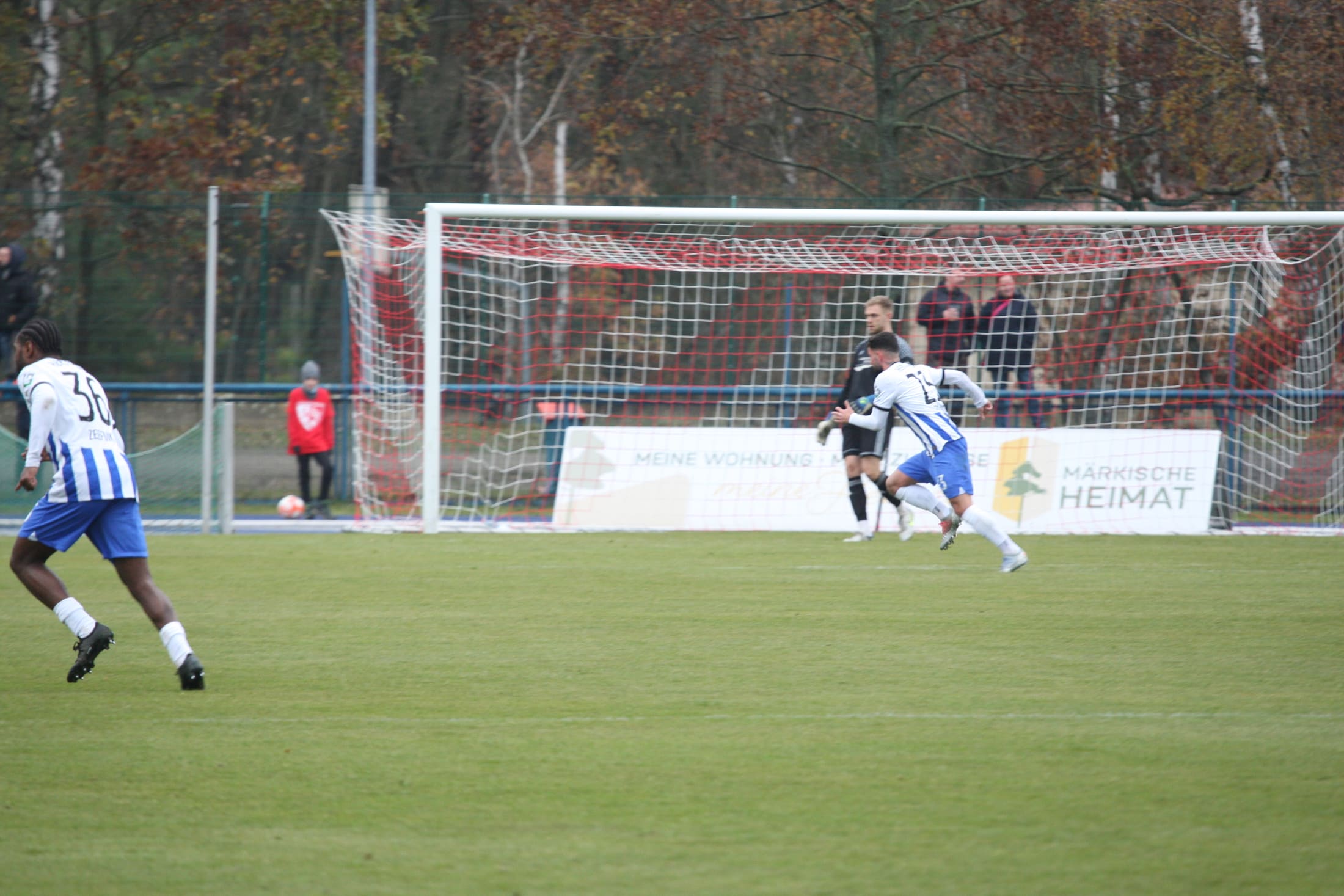 Penalty-box scene, a shot at goal
